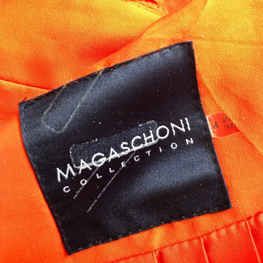 Magaschoni S Silk Cotton 365 Jacket Blazer Orange - Picture 11 of 13